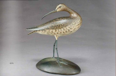 Elmer Crowell duck decoy preening whimbrel 