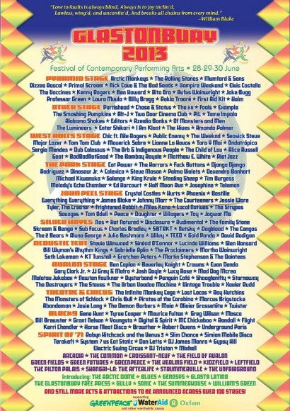 Glastonbury Festival poster 