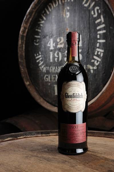 A very rare bottle of Glenfiddich single malt whisky from 1937 