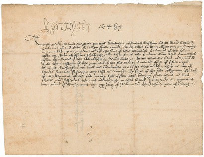 Henry VII signed letter 