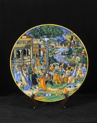 Italian maiolica plate auction 