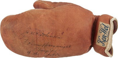 Jack Johnson signed boxing glove 
