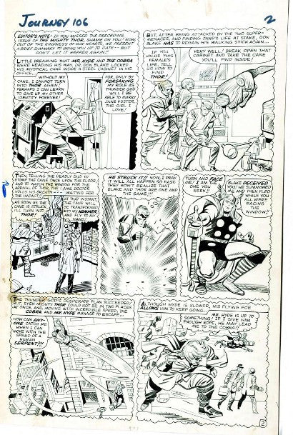 Jack Kirby original art work The Mighty Thor 