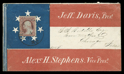 Jefferson Davis campaign cover confederate 