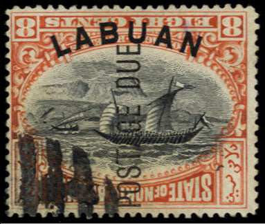 Labuan inverted-frame stamp 