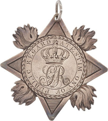 Silver gallantry medal King George III 