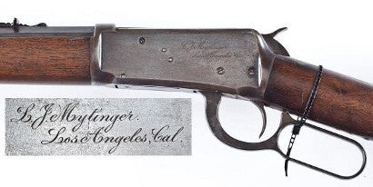 Name inscribed 1894 Winchester rifle 