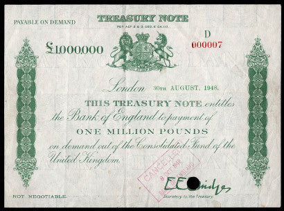 One million pound banknote 