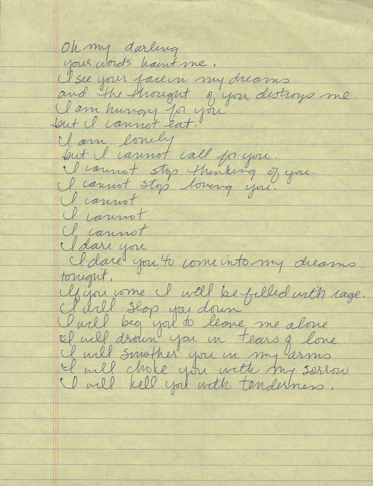Madonna handwritten song lyrics