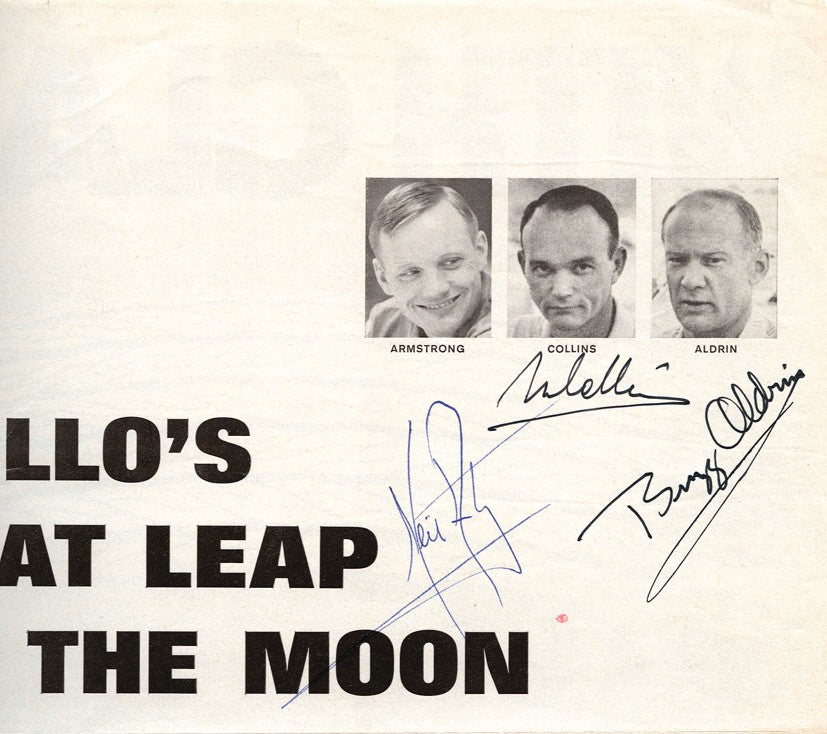 Apollo 11 astronauts signatures on Life magazine