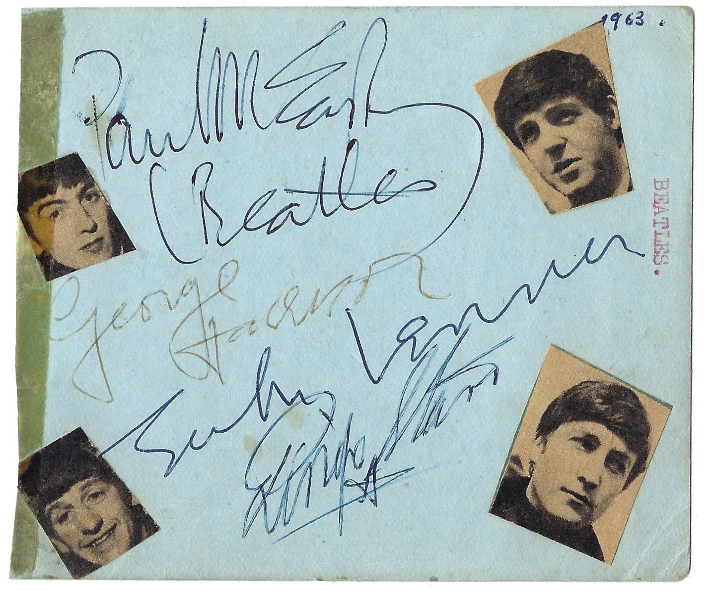 Beatles autographs full set