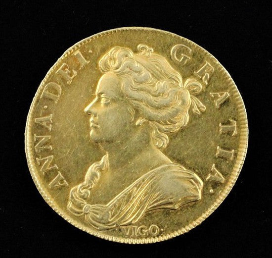 Queen Anne Vigo five guineas 