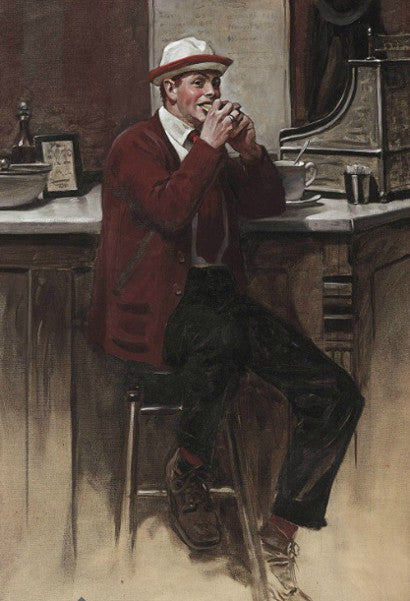 Norman Rockwell Keeping his Course (Exeter Grill) 