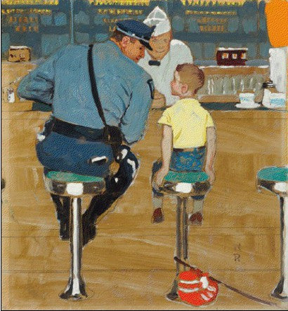 Norman Rockwell Study for The Runaway 