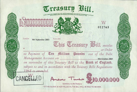 Treasury Bill 10 Million 