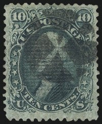 1868 Z-Grill stamp used Natalee Grace Collection 