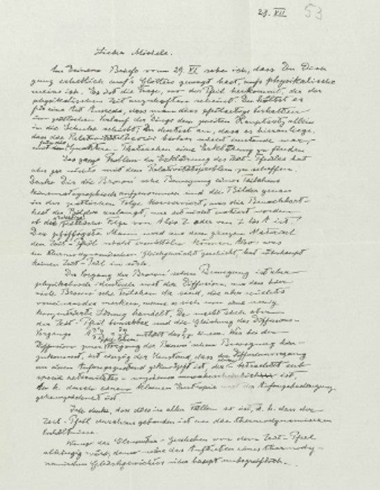 Albert Einstein’s Michele Esso letters