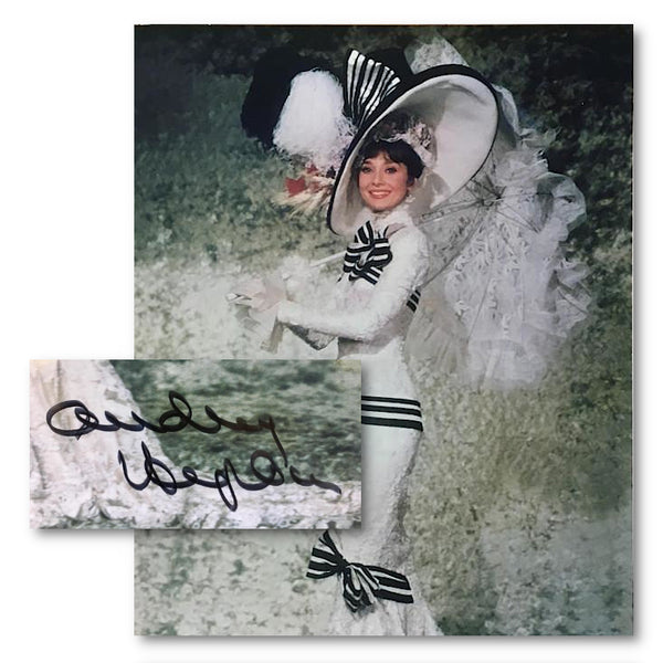 Audrey Hepburn signed photograph and autograph close-up