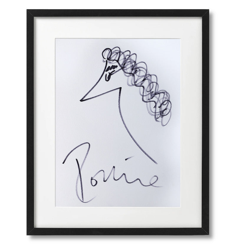 Paul Fraser Collectibles | Ronnie Wood signed self-portrait sketch