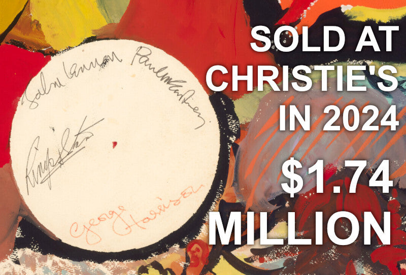 The only painting by all four Beatles sold at Christie's in February 2024 for $1.74 million (Image: Christie's)