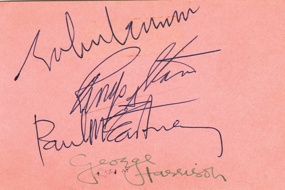 Beatles signatures for sale