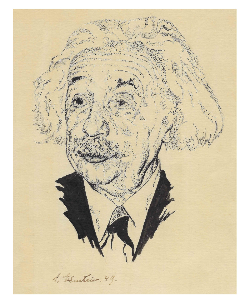 Paul Fraser Collectibles | Albert Einstein signed portrait
