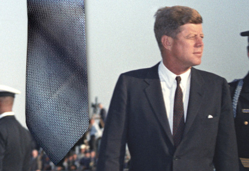 A tie owned and worn by John F. Kennedy