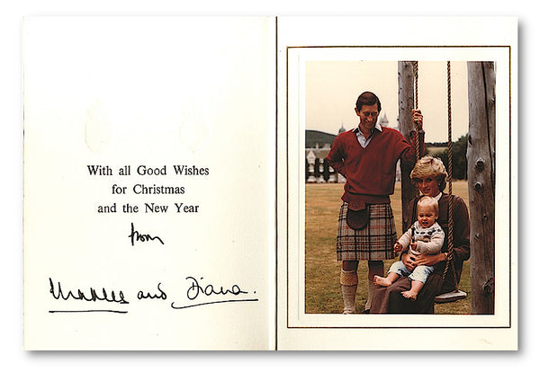 A 1983 Christmas card signed by Prince Charles and Princess Diana