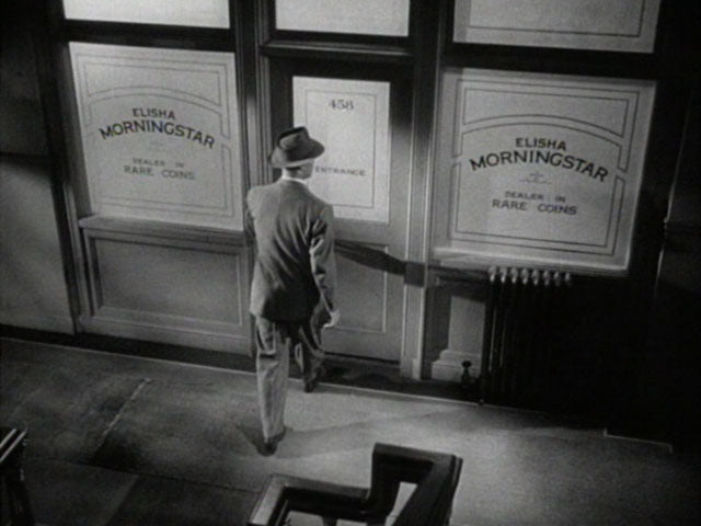 Elisha Morningstar's office in The Brasher Doubloon movie