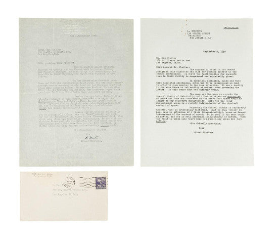 Albert Einstein signed letters