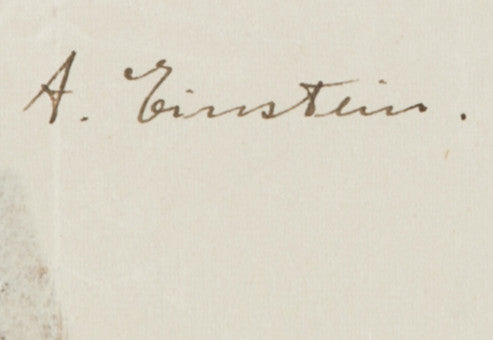 Albert Einstein Autograph 