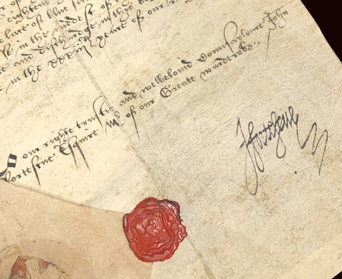 A document signed by Queen Elizabeth I.