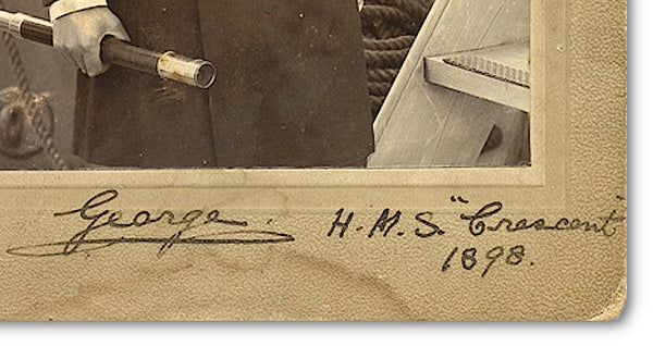 King George V's signature on a signed photograph
