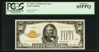 Gold certificate 1928 $50 