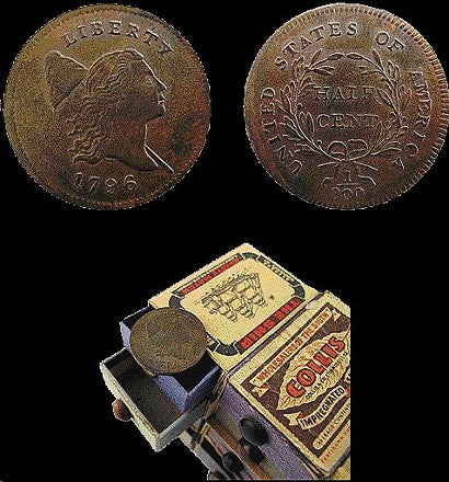 Rare half cent with pole to auction 