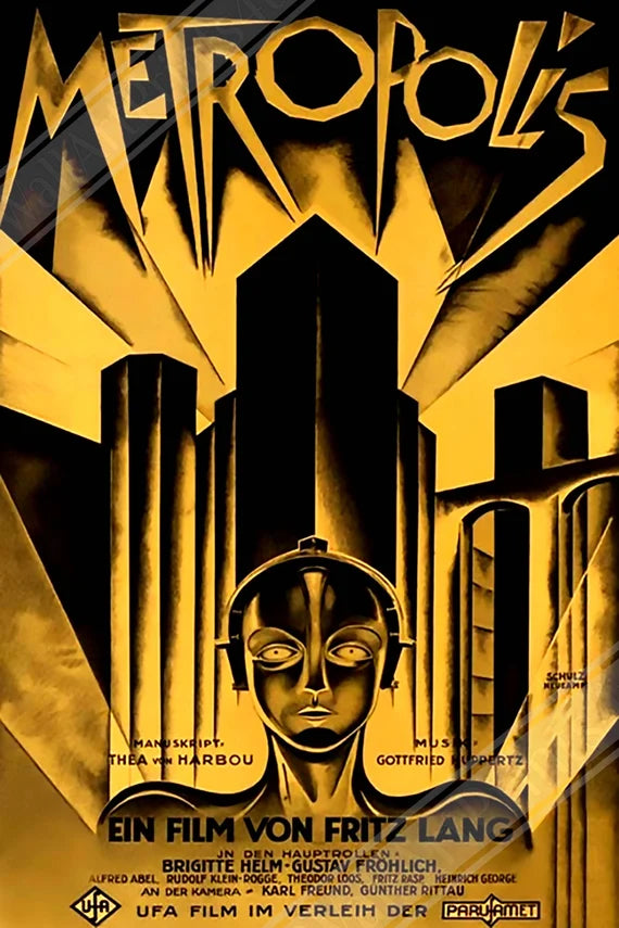 Metropolis vintage movie poster