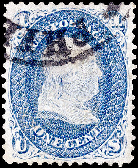 Benjamin Franklin 1 c z grill stamp