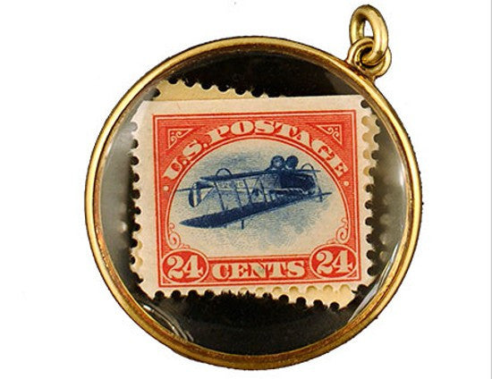 Inverted Jenny locket 