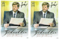 JFK stamp from Gibraltar 