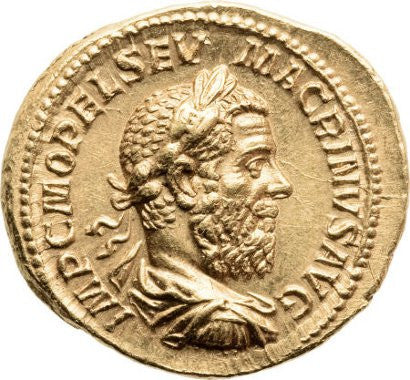 Macrinus aureus gold coin 