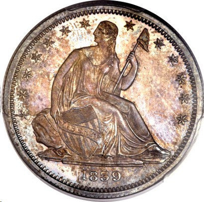 1839 No drapery 50c 