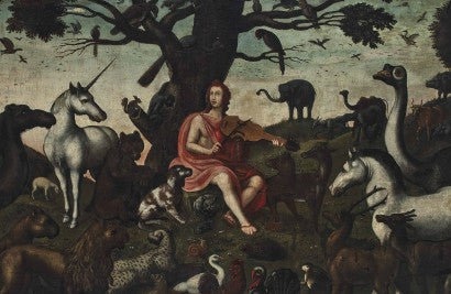 Orpheus charming the animals 