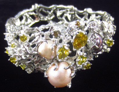 Arthur King pearl diamond bracelet 