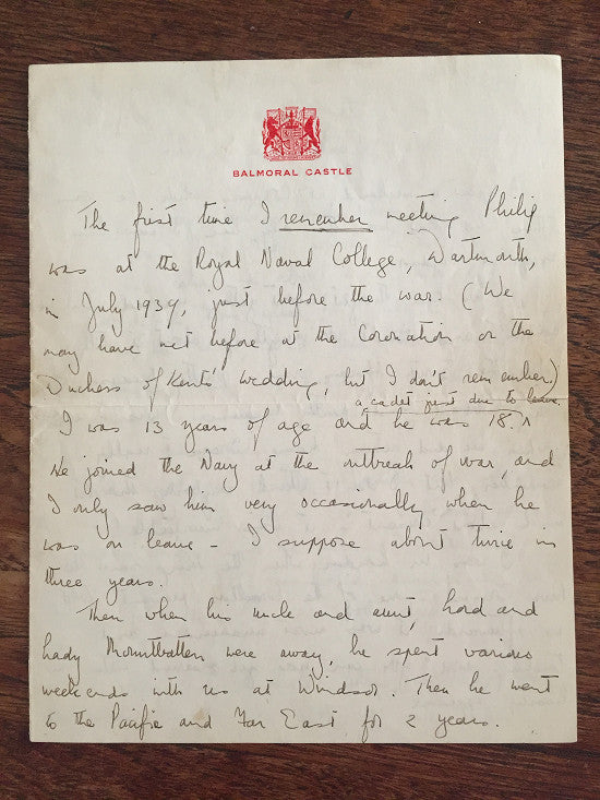 Queen Elizabeth letter 