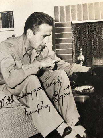 A signed photograph of Humphrey Bogart