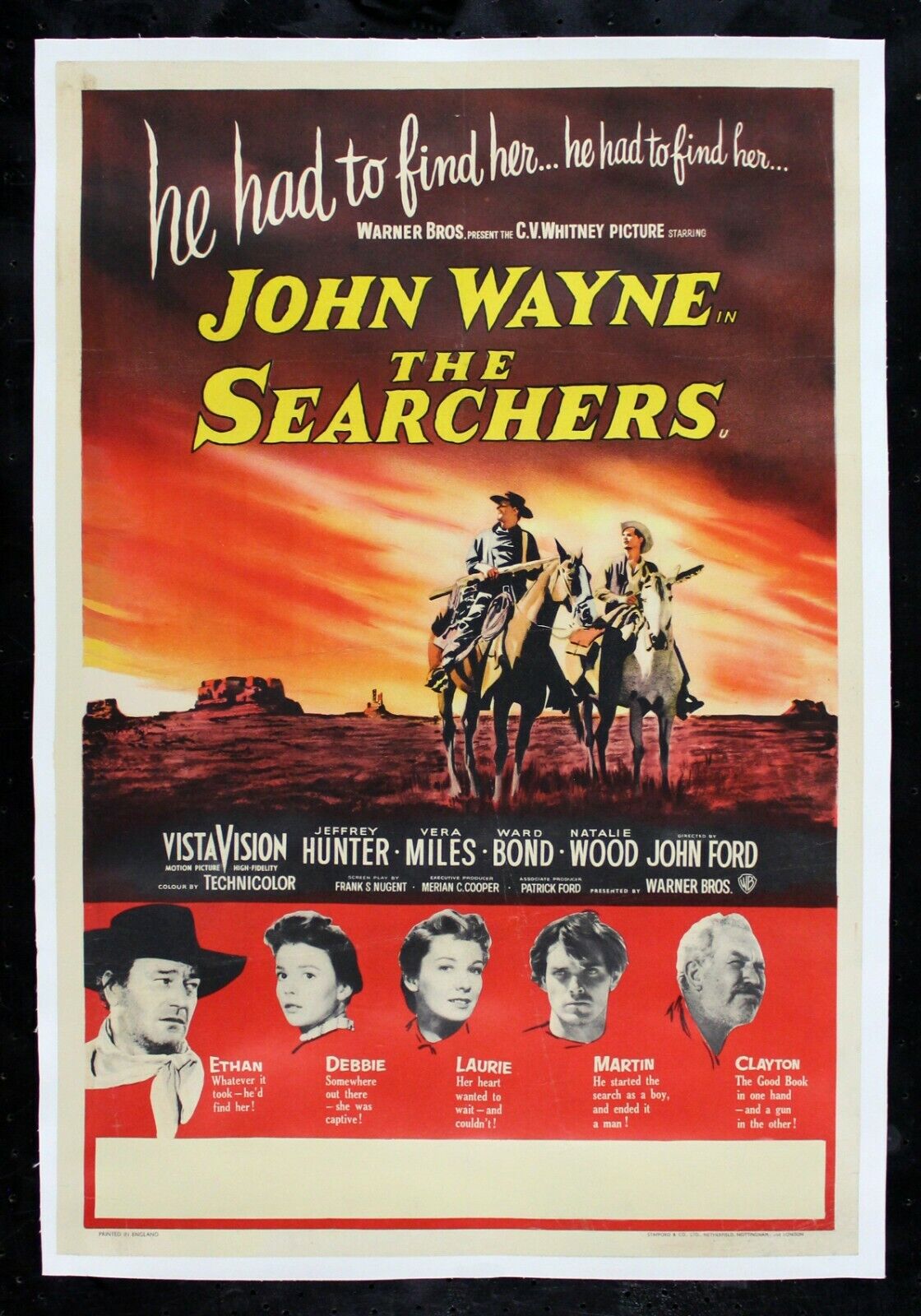 a poster from The Searchers 1956