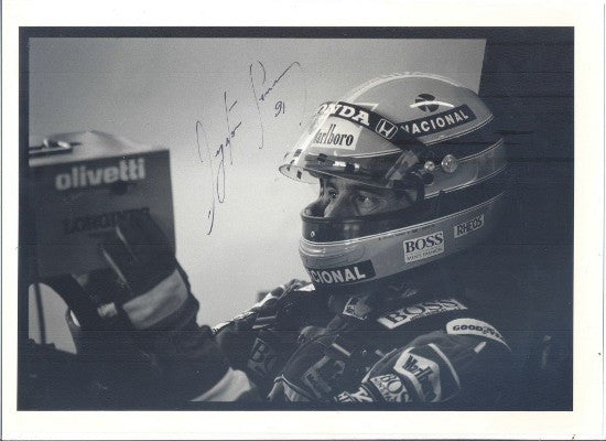 Ayrton Senna in helmet - USA GP (1990) - Photographic print for sale