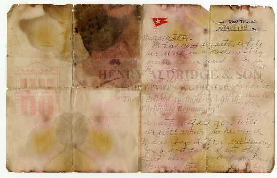 Titanic letter Holverson