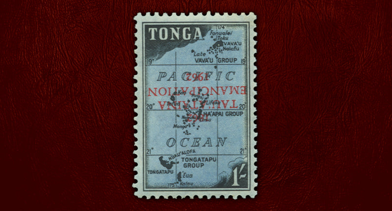 Tonga 1962 1s "Emancipation" blue and black error