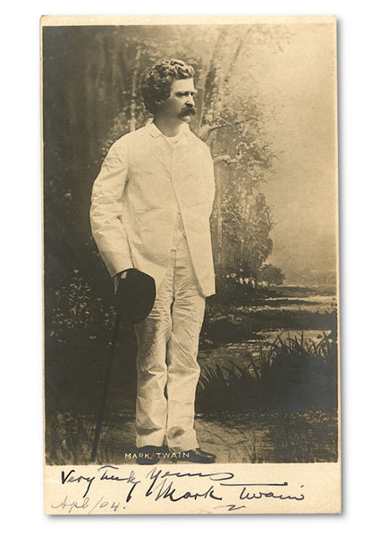 A signed photograph of Mark Twain